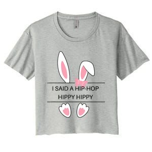 Hip Hop Easter Bunny Women's Crop Top Tee