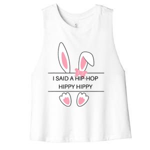 Hip Hop Easter Bunny Women's Racerback Cropped Tank