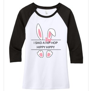 Hip Hop Easter Bunny Women's Tri-Blend 3/4-Sleeve Raglan Shirt