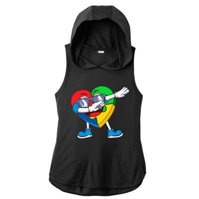 Heartpuzzledabbing Ladies PosiCharge Tri-Blend Wicking Draft Hoodie Tank