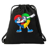 Heartpuzzledabbing Drawstring Bag