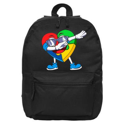 Heartpuzzledabbing 16 in Basic Backpack