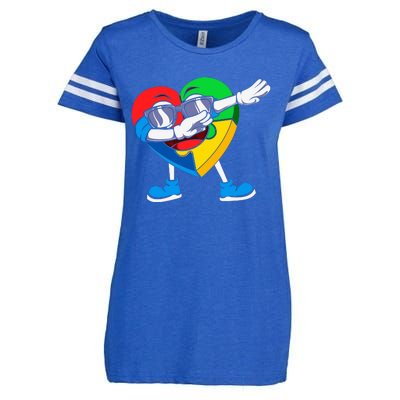 Heartpuzzledabbing Enza Ladies Jersey Football T-Shirt