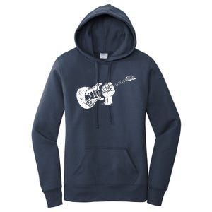 Hand Holding Electric Guitar Musician Musical Women's Pullover Hoodie