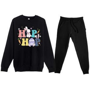 Hip Hop Easter Bunny Festive Holiday Cute Premium Crewneck Sweatsuit Set