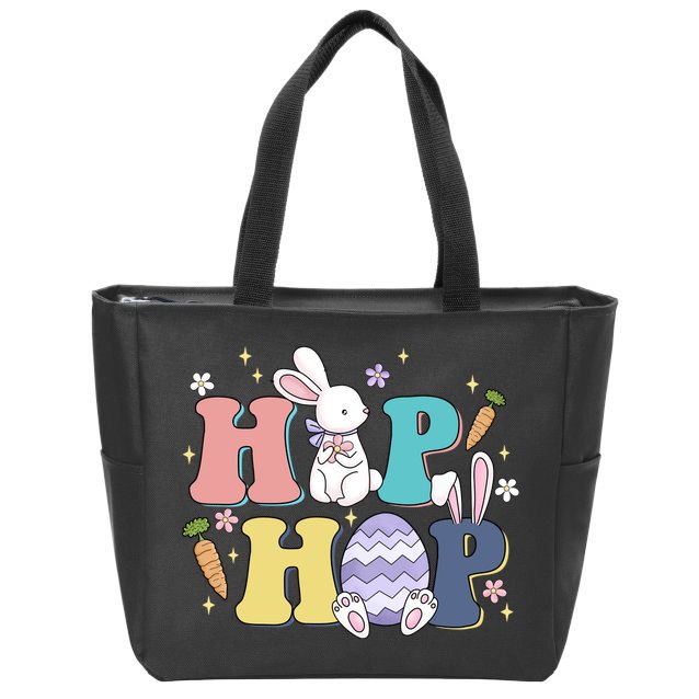 Hip Hop Easter Bunny Festive Holiday Cute Zip Tote Bag