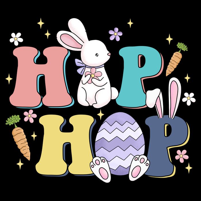 Hip Hop Easter Bunny Festive Holiday Cute Zip Tote Bag