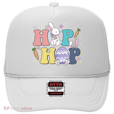 Hip Hop Easter Bunny Festive Holiday Cute High Crown Mesh Back Trucker Hat
