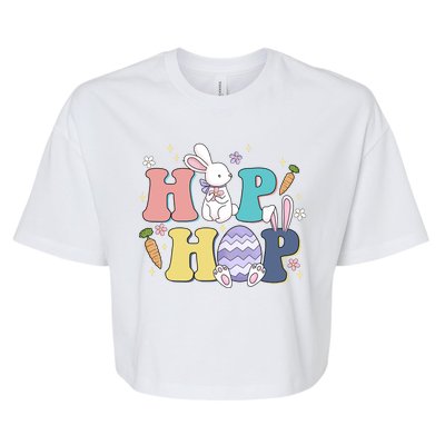 Hip Hop Easter Bunny Festive Holiday Cute Bella+Canvas Jersey Crop Tee