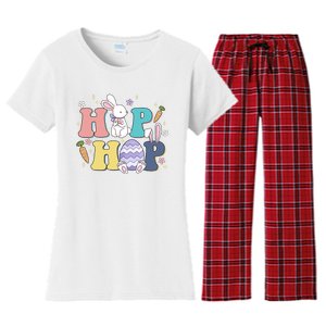 Hip Hop Easter Bunny Festive Holiday Cute Women's Flannel Pajama Set