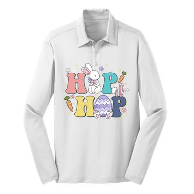 Hip Hop Easter Bunny Festive Holiday Cute Silk Touch Performance Long Sleeve Polo