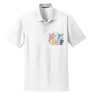 Hip Hop Easter Bunny Festive Holiday Cute Dry Zone Grid Polo