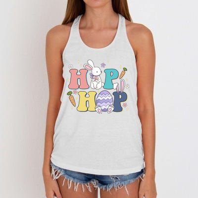 Hip Hop Easter Bunny Festive Holiday Cute Women's Knotted Racerback Tank