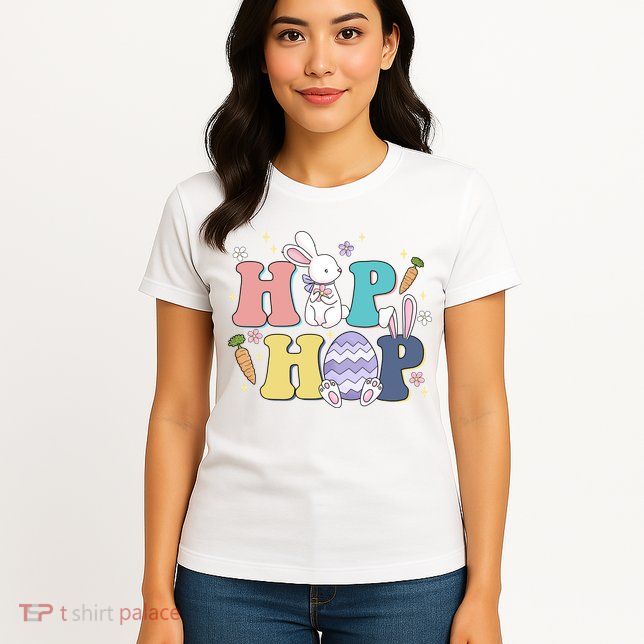 Hip Hop Easter Bunny Festive Holiday Cute Women's T-Shirt