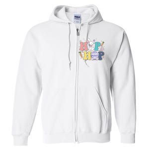 Hip Hop Easter Bunny Festive Holiday Cute Full Zip Hoodie