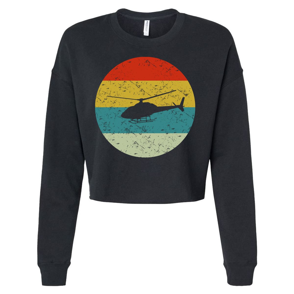 Helicopter Cropped Pullover Crew