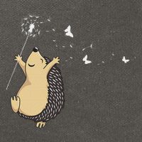 Hedgehog Cotton Canvas Backpack