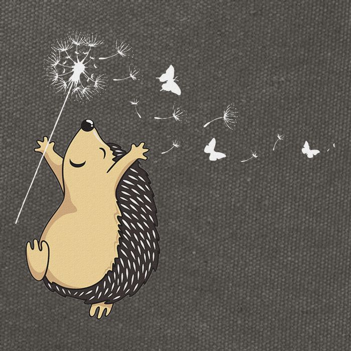 Hedgehog Cotton Canvas Backpack
