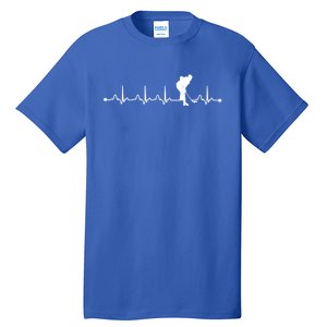 Hockey Heartbeat Ekg Pulse Hockey Player Lover Gift Tall T-Shirt