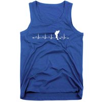 Hockey Heartbeat Ekg Pulse Hockey Player Lover Gift Tank Top