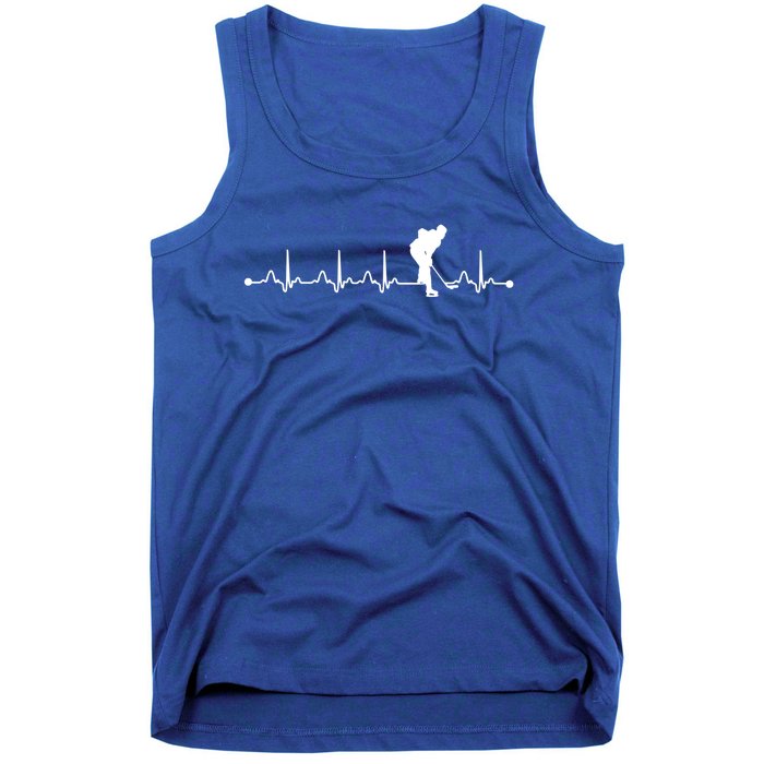 Hockey Heartbeat Ekg Pulse Hockey Player Lover Gift Tank Top