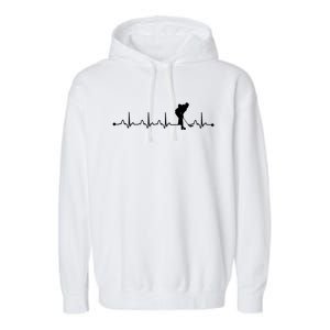 Hockey Heartbeat Ekg Pulse Hockey Player Lover Gift Garment-Dyed Fleece Hoodie