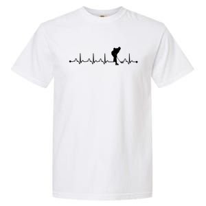 Hockey Heartbeat Ekg Pulse Hockey Player Lover Gift Garment-Dyed Heavyweight T-Shirt