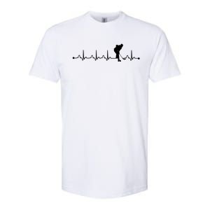 Hockey Heartbeat Ekg Pulse Hockey Player Lover Gift Softstyle CVC T-Shirt