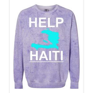 Help Haiti Earthquake Relief Colorblast Crewneck Sweatshirt