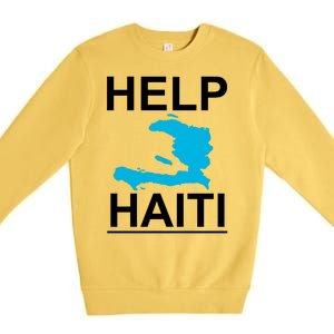 Help Haiti Earthquake Relief Premium Crewneck Sweatshirt