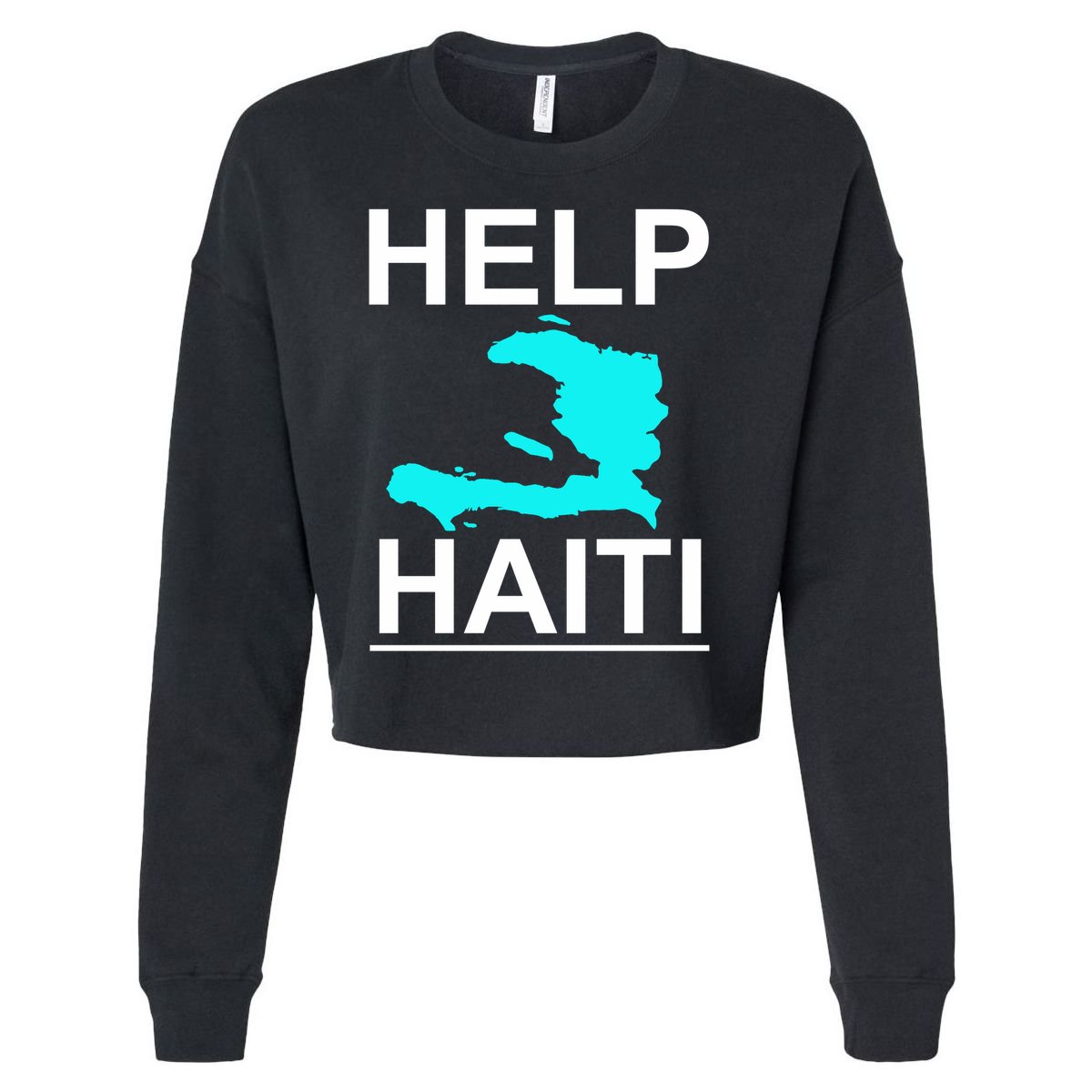 Help Haiti Earthquake Relief Cropped Pullover Crew