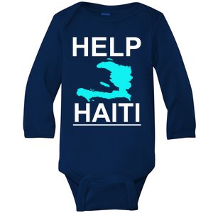 Help Haiti Earthquake Relief Baby Long Sleeve Bodysuit