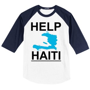 Help Haiti Earthquake Relief Baseball Sleeve Shirt