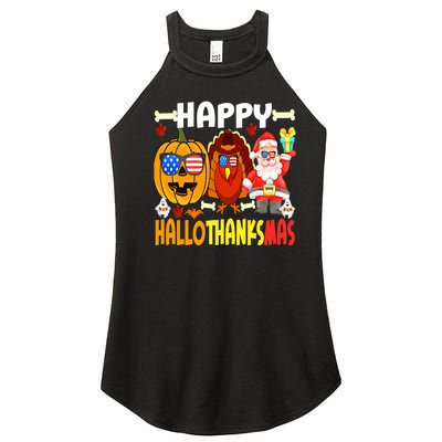 Happy HalloThanksMas Funny Pumpkin Women's Perfect Tri Rocker Tank