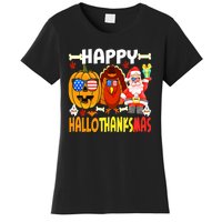 Happy HalloThanksMas Funny Pumpkin Women's T-Shirt