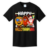 Happy HalloThanksMas Funny Pumpkin Kids T-Shirt