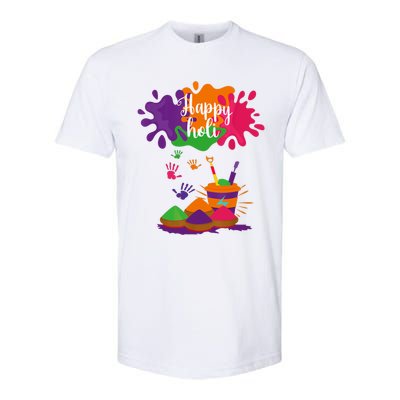 Happy Holi Festival Outfit For Family Softstyle CVC T-Shirt