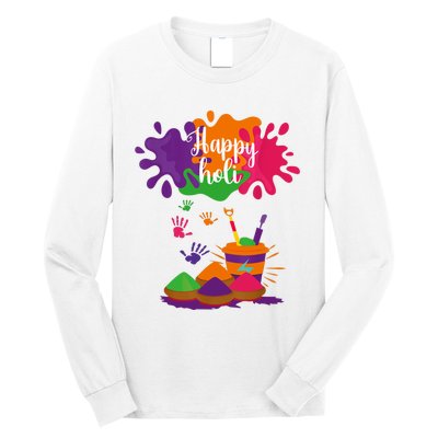 Happy Holi Festival Outfit For Family Long Sleeve Shirt