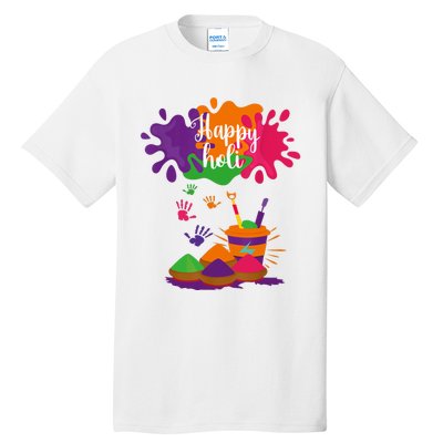 Happy Holi Festival Outfit For Family Tall T-Shirt