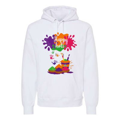 Happy Holi Festival Outfit For Family Premium Hoodie