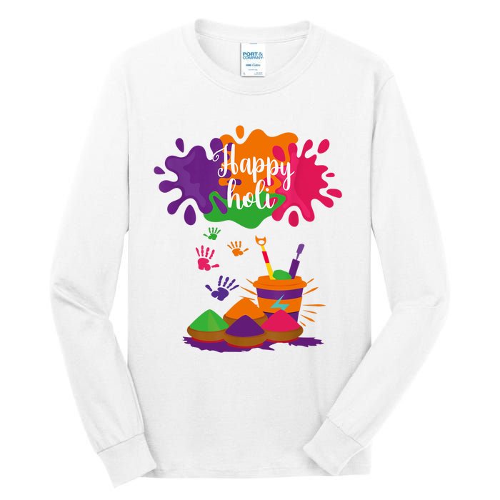 Happy Holi Festival Outfit For Family Tall Long Sleeve T-Shirt