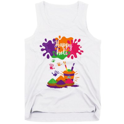 Happy Holi Festival Outfit For Family Tank Top