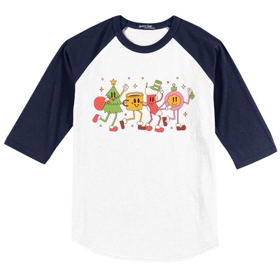 Happy Holiday Festive Christmas Cute Smile Baseball Sleeve Shirt