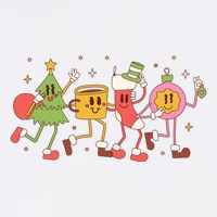 Happy Holiday Festive Christmas Cute Smile Cooling Performance Crew T-Shirt