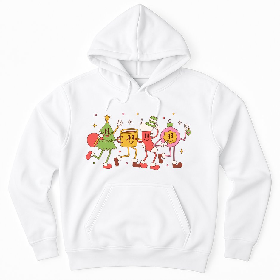 Happy Holiday Festive Christmas Cute Smile Hoodie