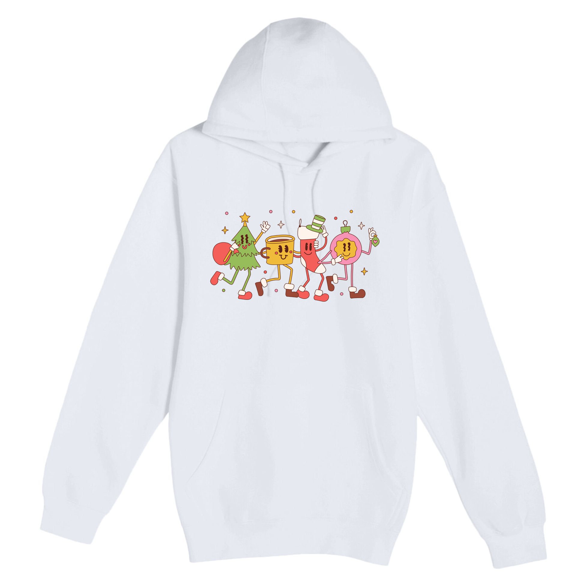Happy Holiday Festive Christmas Cute Smile Premium Pullover Hoodie