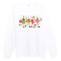 Happy Holiday Festive Christmas Cute Smile Premium Crewneck Sweatshirt