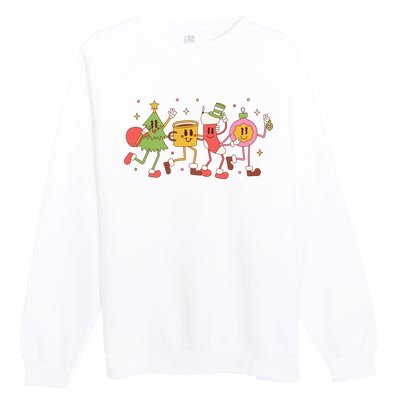 Happy Holiday Festive Christmas Cute Smile Premium Crewneck Sweatshirt