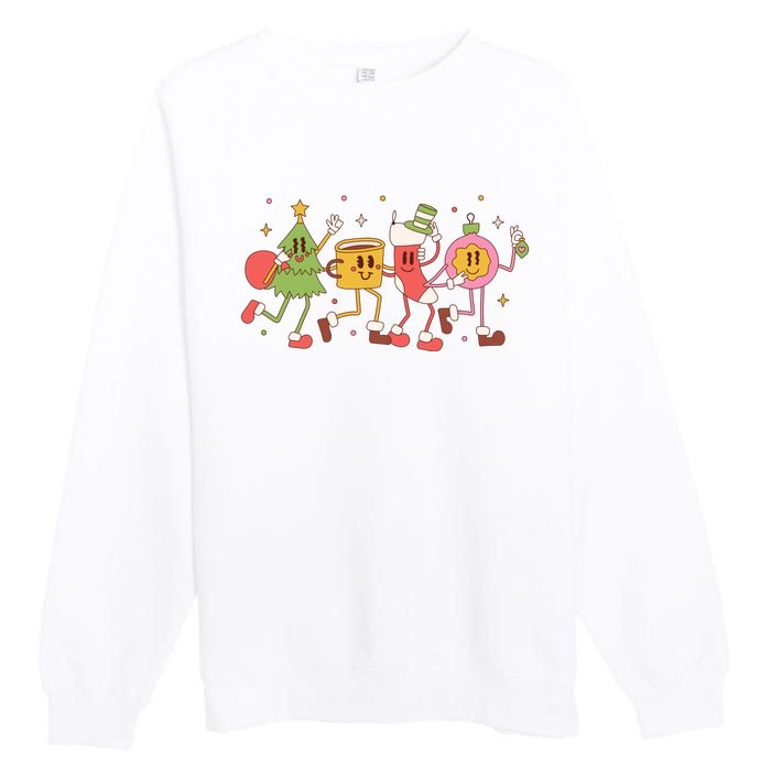 Happy Holiday Festive Christmas Cute Smile Premium Crewneck Sweatshirt