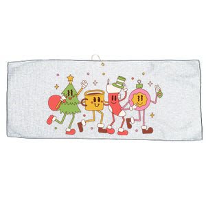 Happy Holiday Festive Christmas Cute Smile Large Microfiber Waffle Golf Towel